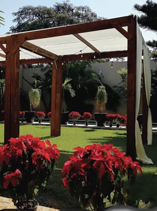 Pergola. Renta de pergolas.